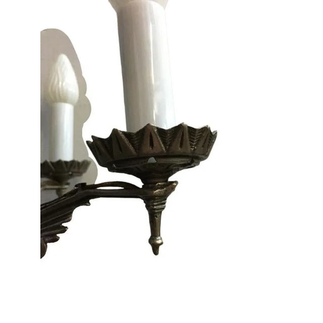 Art Deco Slat Glass Chandelier With Geometric Details - 9