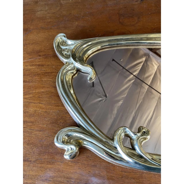 Restored Art Nouveau Figural Female Wall Mirror Signed Charles Emile Jonchery - 4