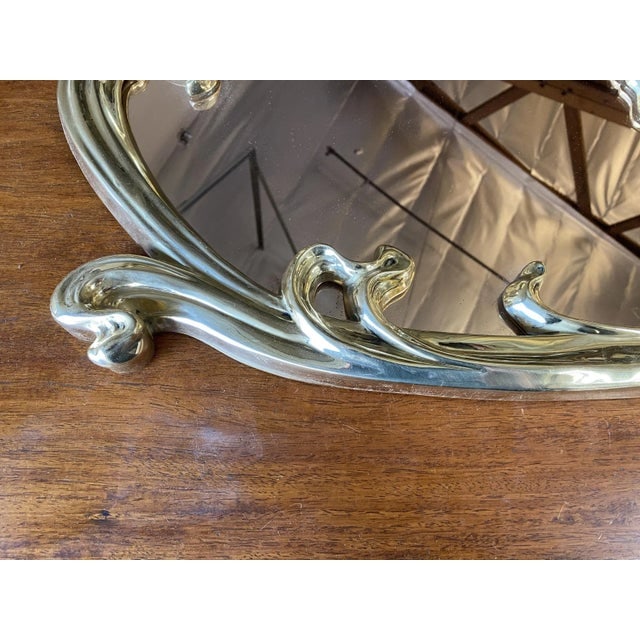 Restored Art Nouveau Figural Female Wall Mirror Signed Charles Emile Jonchery - 5