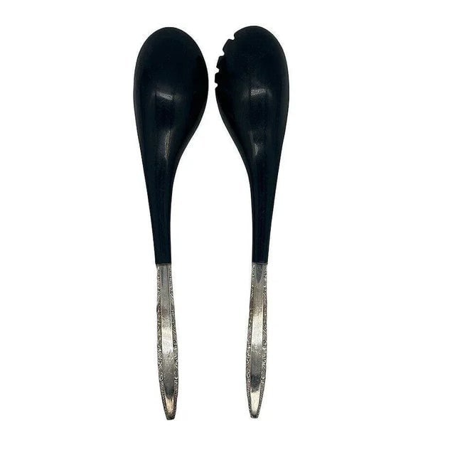 1950s Modernist Sterling Salad Servers by Wallace Silver - 2