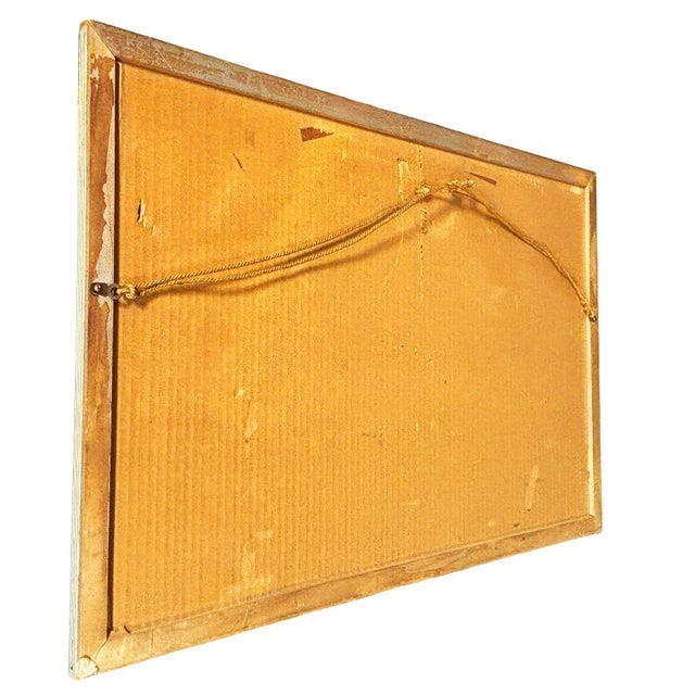 Mid 20th Century Rare Lithagraph Printed Pink Flamingo Framed Wall Mirror Wall by R. Stern for - 5