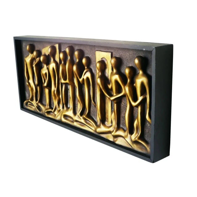 Mid-Century Abstract "Lovers" Figural Wall Relief - 2