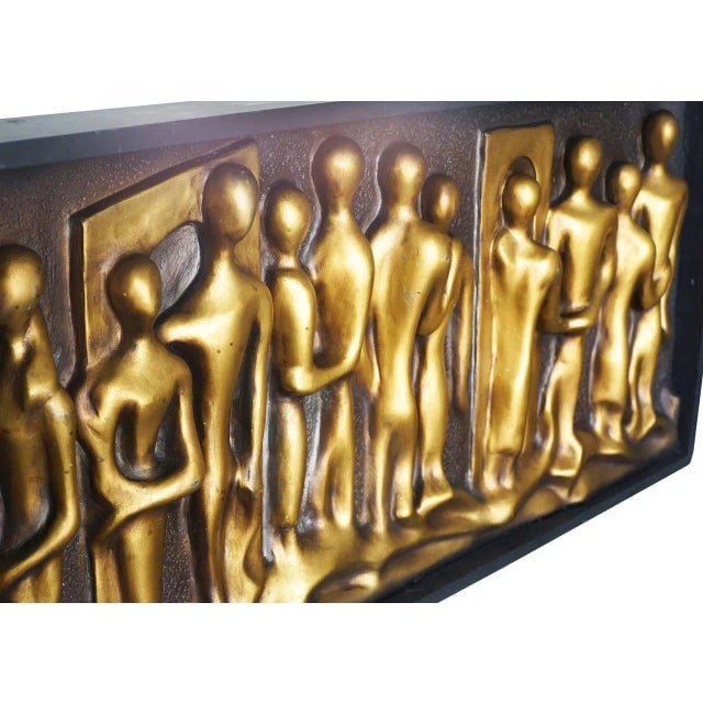 Mid-Century Abstract "Lovers" Figural Wall Relief - 3
