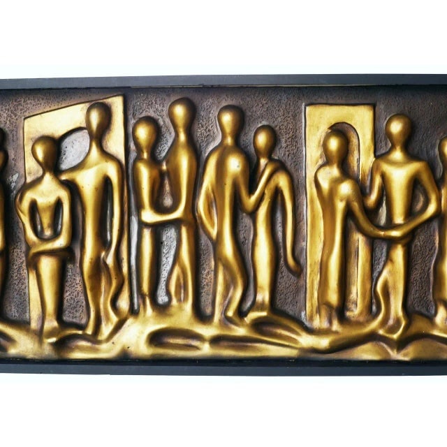 Mid-Century Abstract "Lovers" Figural Wall Relief - 4