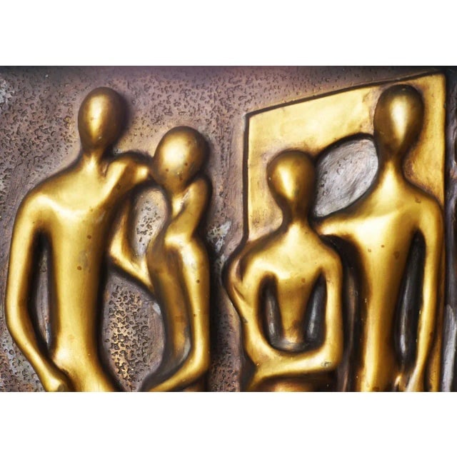 Mid-Century Abstract "Lovers" Figural Wall Relief - 5