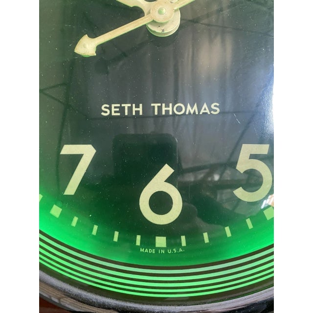 Chrome Art Deco "Chrono-Lite-12" 16" Commercial Neon Wall Clock by Seth Thomas, Circa 1940 - 4