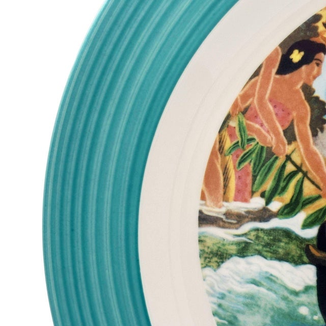 1980s 16" Eugene Savage "Festival of the Sea" Serving Platter, Lynn Krantz Dish Books - 9
