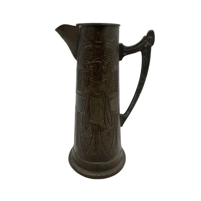 Late Victorian Austrian Bronze Art Nouveau Pitcher - 3