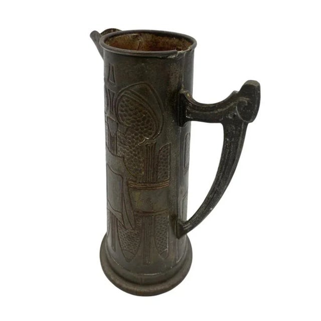 Late Victorian Austrian Bronze Art Nouveau Pitcher - 4