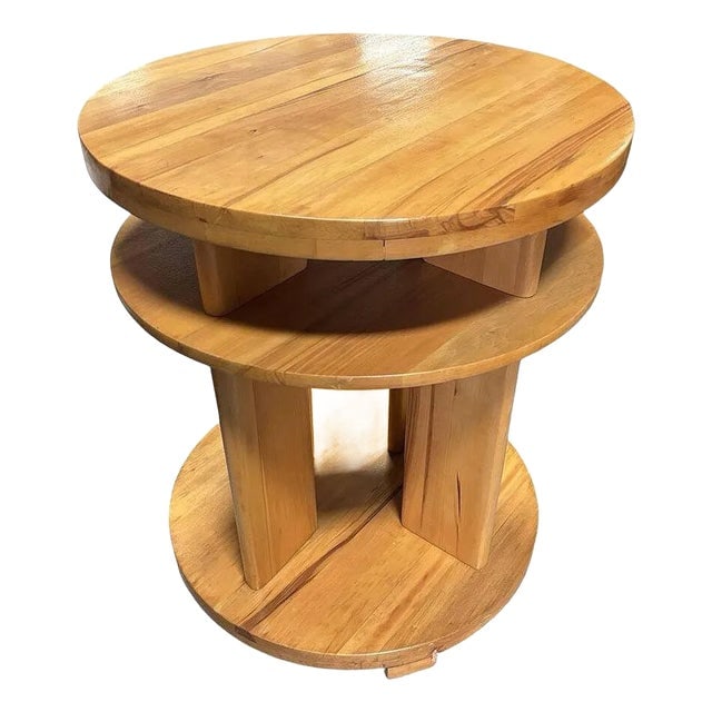 Art Deco 3- Tier Lamp Walnut Side Table by Gilbert Rohde for Brown Saltman (1 of 8)