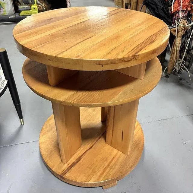 Art Deco 3- Tier Lamp Walnut Side Table by Gilbert Rohde for Brown Saltman - 7