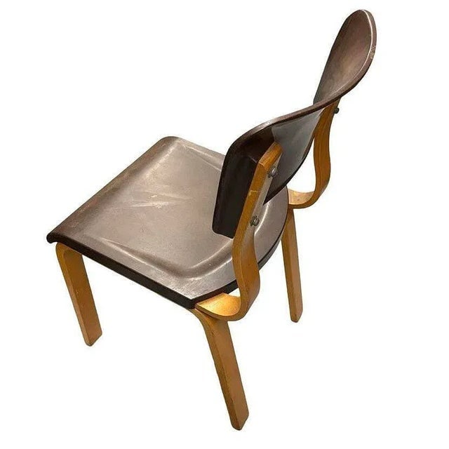 1930s Art Deco Thonet Bentwood Dining Chair With Bakelite Seat - 3