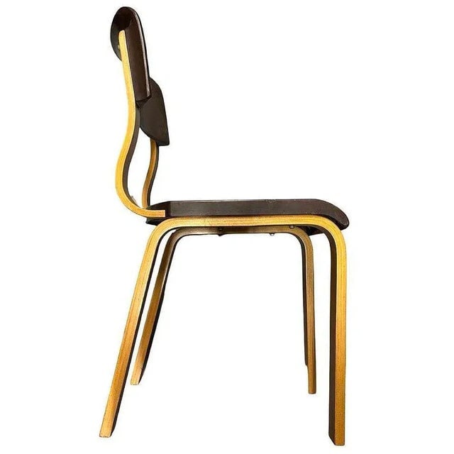 1930s Art Deco Thonet Bentwood Dining Chair With Bakelite Seat - 4