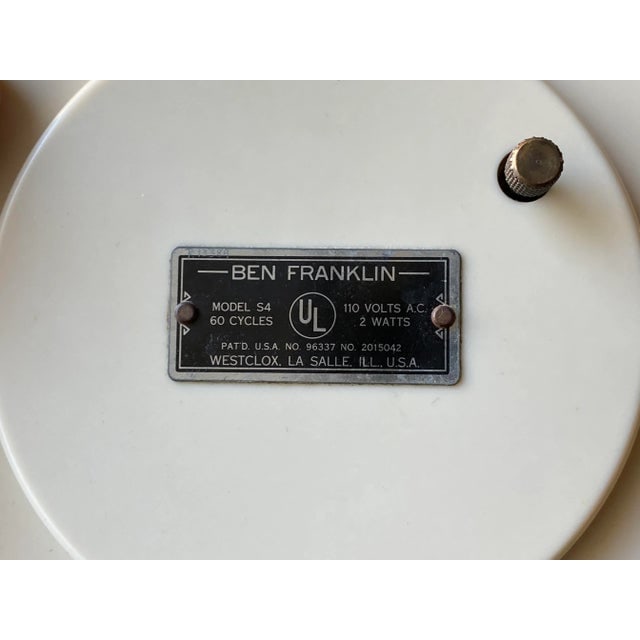 1930s Westclox Art Deco Model "Ben Franklin" S4 Electric Clock - 7