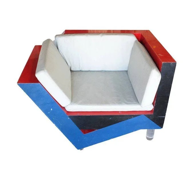 Charles Hollis Jones Post-Modern Memphis Inspired Lounge Chair - 3