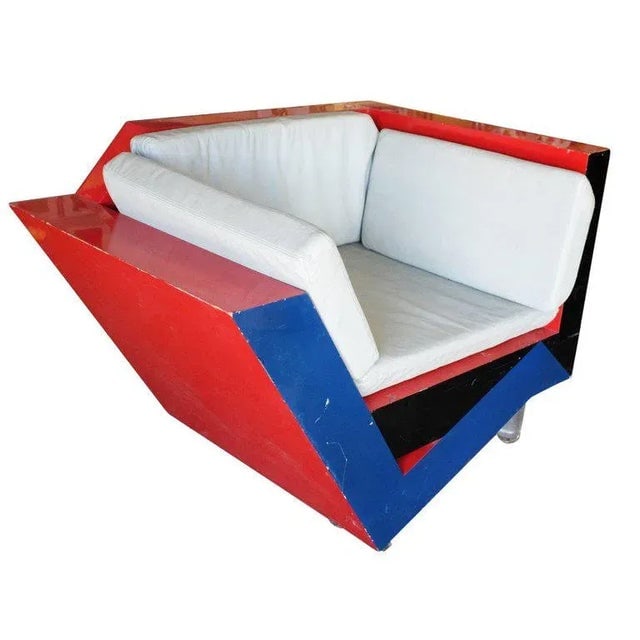 Charles Hollis Jones Post-Modern Memphis Inspired Lounge Chair - 6