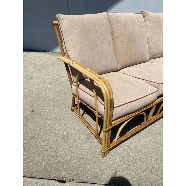 Restored "1949er" Rattan Lounge Chair & Sofa Livingroom Set- 6 Pieces - 3