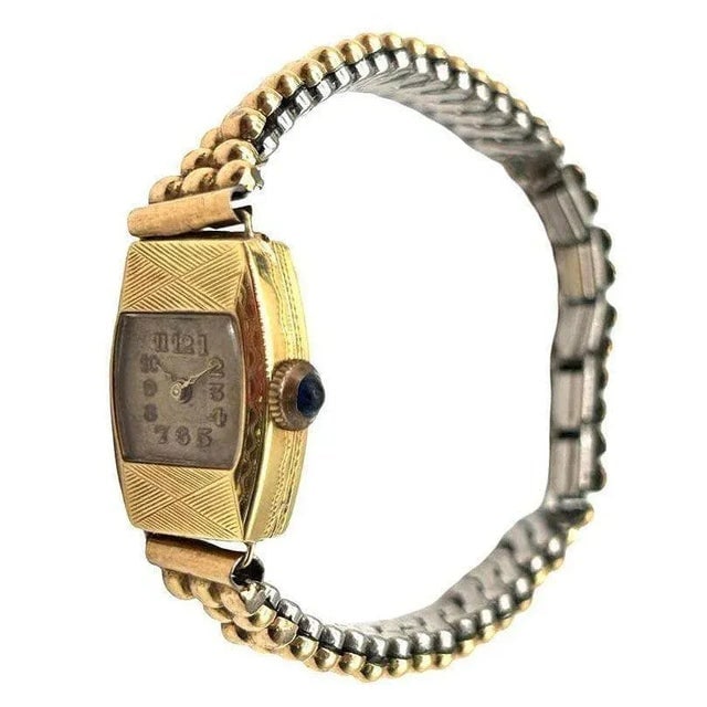 1920s Swiss Made Rolled Gold Filled Art Deco Women's Watch by Gruen W/ Wristband - 3