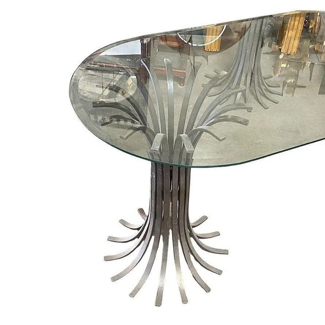 1960s Large 60" Extruded Steel Outdoor/Patio Dining Table - 5