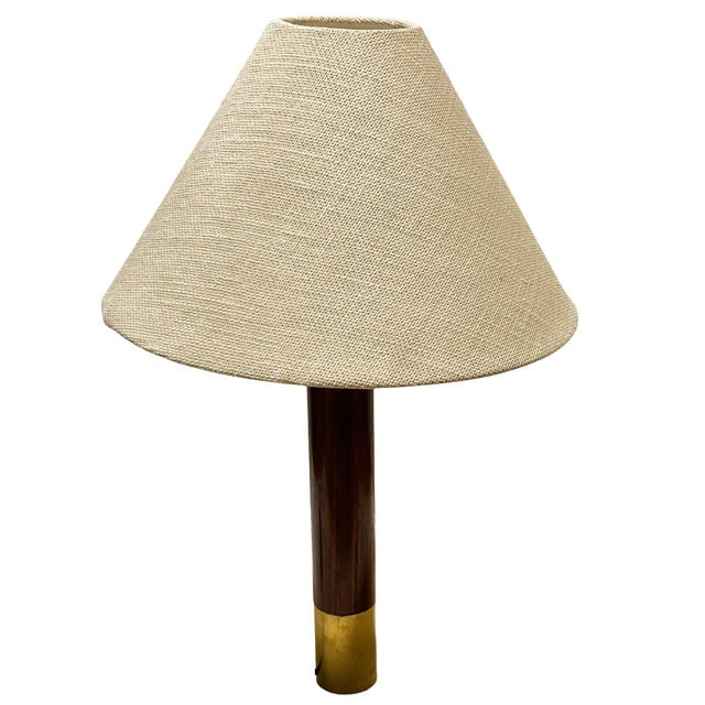 Contemporary Brass B??sica M2 Table Dimmer Lamp by Santiago Roqueta for Santa & Cole W/ Shade - 2