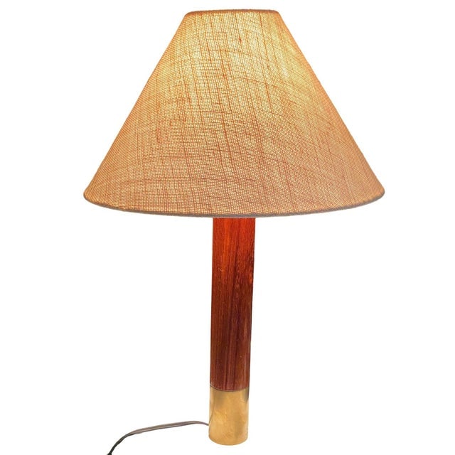 Contemporary Brass B??sica M2 Table Dimmer Lamp by Santiago Roqueta for Santa & Cole W/ Shade - 3