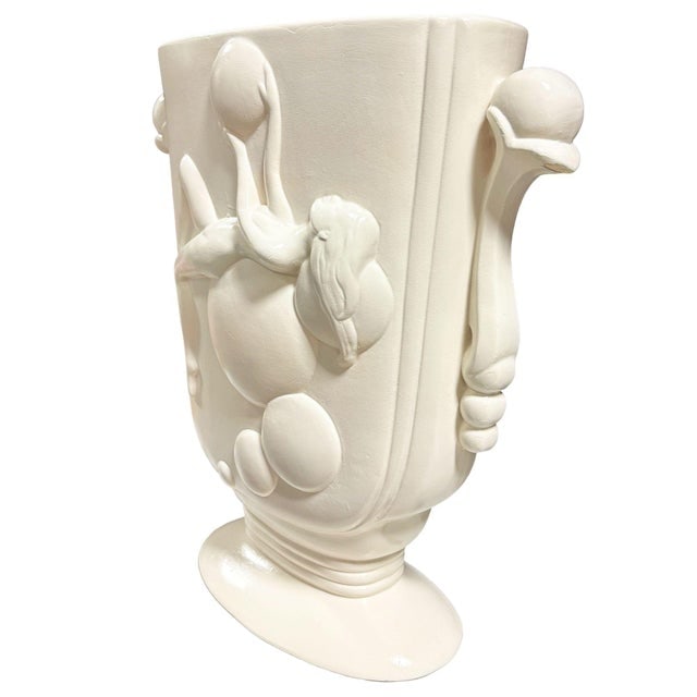 Art Deco Figure Bubble Girl #4600 White Vase by Pacific Pottery - 4