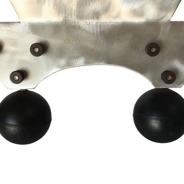 Custom Memphis Style Machined Metal Table Top Vanity Mirror - 6