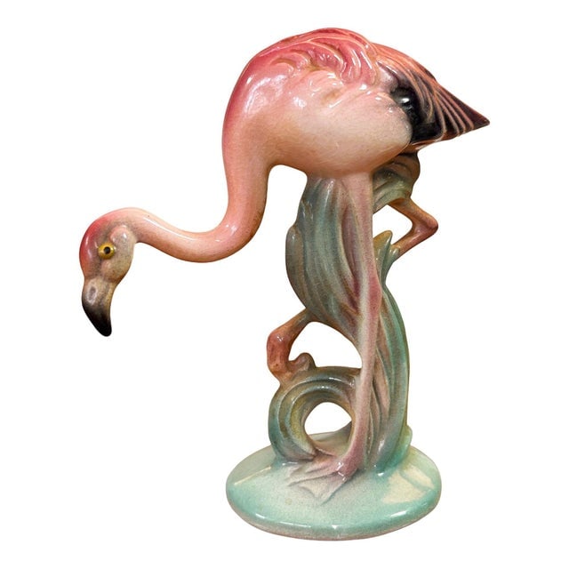 Mid 20th Century "Hunting" Pink Flamingo Ceramic Tabletop Sculpture Brad Keeler - 3