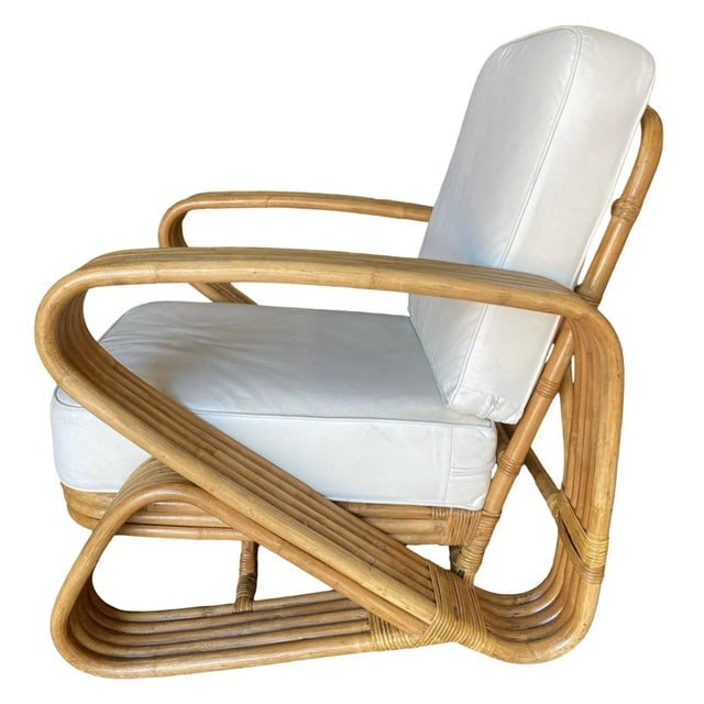Restored 5-Strand 'Double Triangle' Lounge Chair W/ Floating Seat - 6