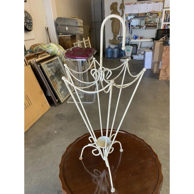 George Nelson Inspired Iron Wire Umbrella Stand - 2