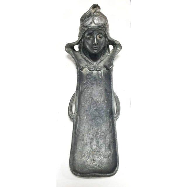 Early Century Art Nouveau Ink Well and Pen Holder - 2