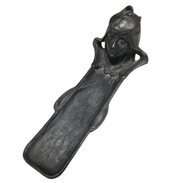 Early Century Art Nouveau Ink Well and Pen Holder - 3