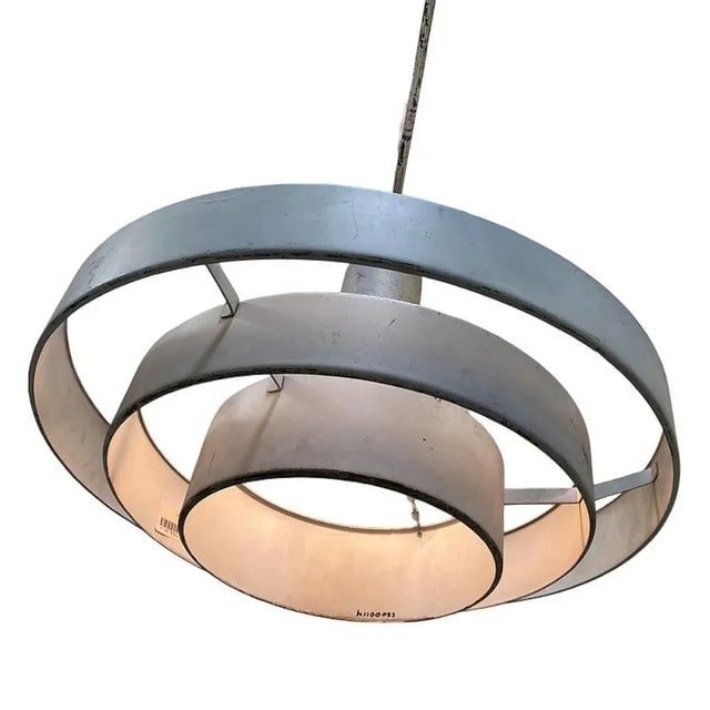 Mid-Century "Saturn" Ceiling Steel Pendant by Kurt Versen - 6