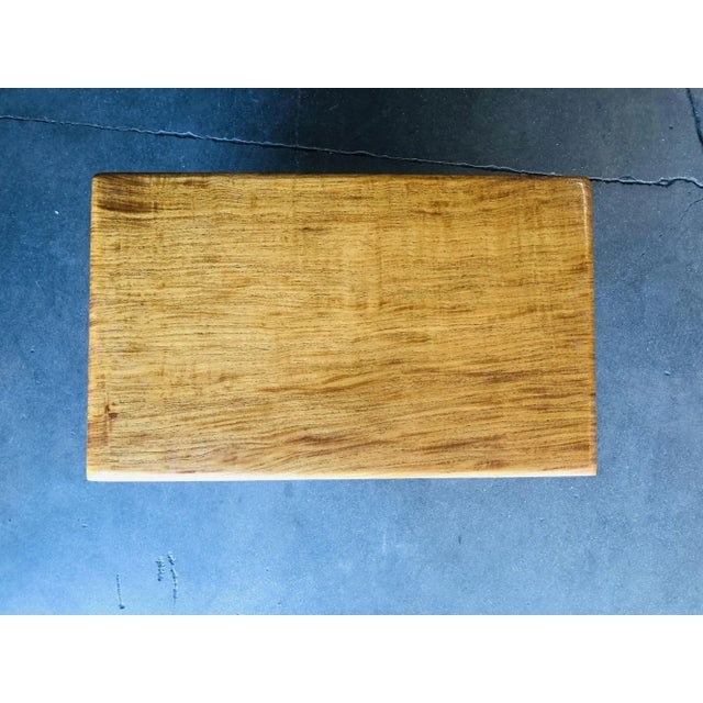 1950s Restored Rattan "Harp" Side Table with Slat Underside - 6