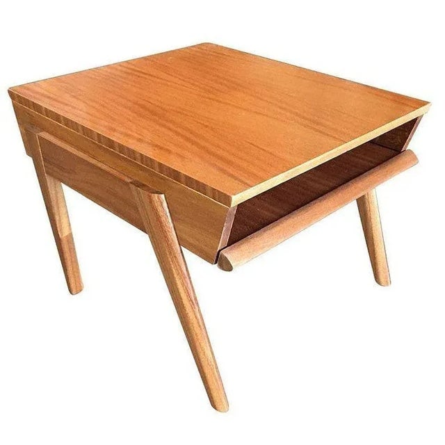 1950s Brown-Saltman Magazine Tray Side Table by John Keal, Pair - 2