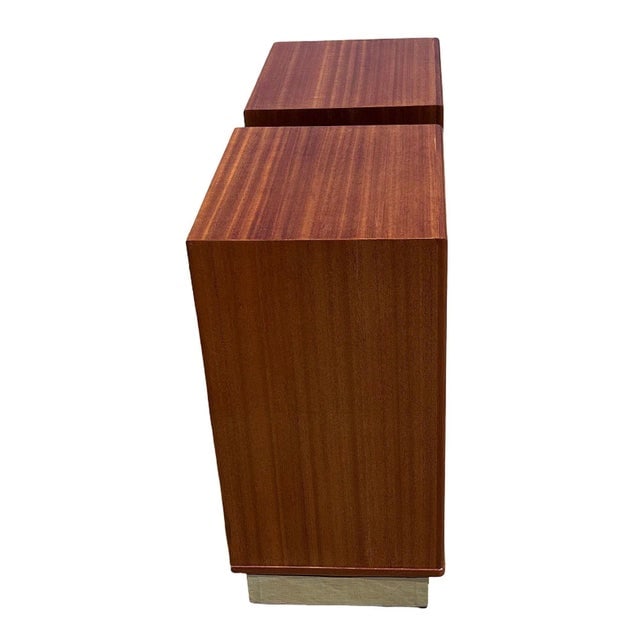 Pair of 1950s Teak and Mahogany Mid Century Nightstands by Edward Wormley for Dunbar - 6