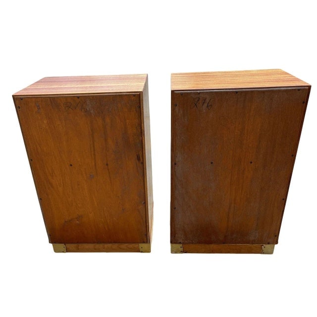 Pair of 1950s Teak and Mahogany Mid Century Nightstands by Edward Wormley for Dunbar - 7
