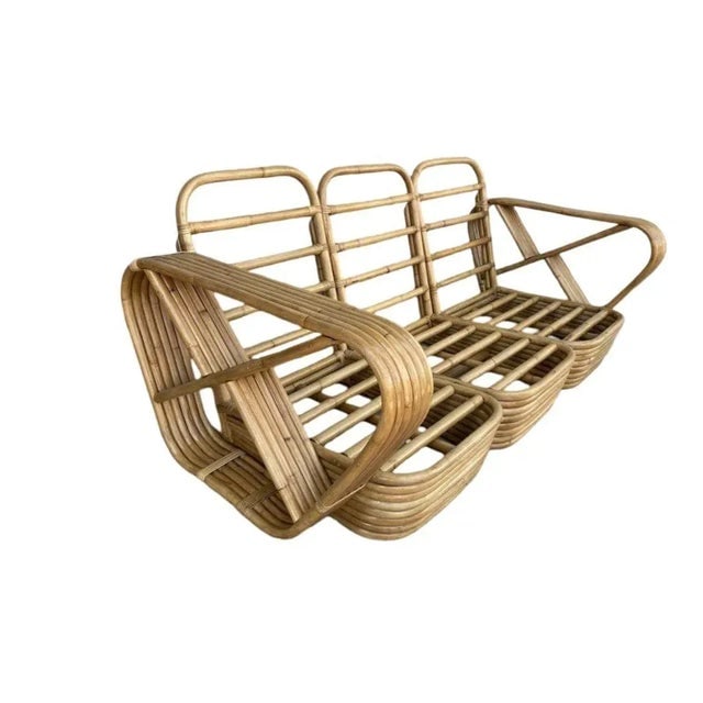 Restored Six-Strand Square Pretzel Sofa & Lounge Chair Livingroom Set - 5