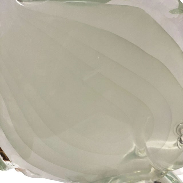 Murano Crystal Glass Angel Fish Sculture on Wave by Licio Zanetti - 5