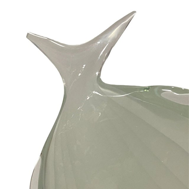 Murano Crystal Glass Angel Fish Sculture on Wave by Licio Zanetti - 8