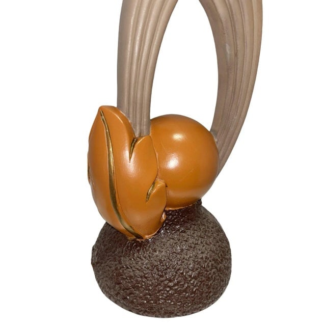 Mid-Century Sculptural Art Pottery Lamp Pair, Circa 1950s - 5
