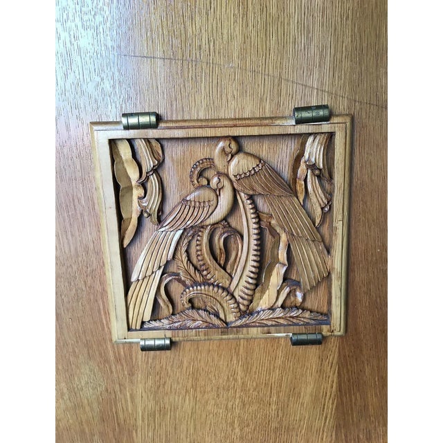 James Mont Style Sideboard W/ Carved Art Sculpture - 5