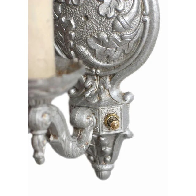 1920s Regency Style Cast Aluminum Wall Sconce by Gold Co, 4 Available - 3