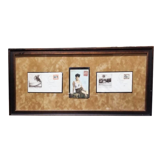 Framed Set of Samoan Island Vintage Postcards (1 of 8)