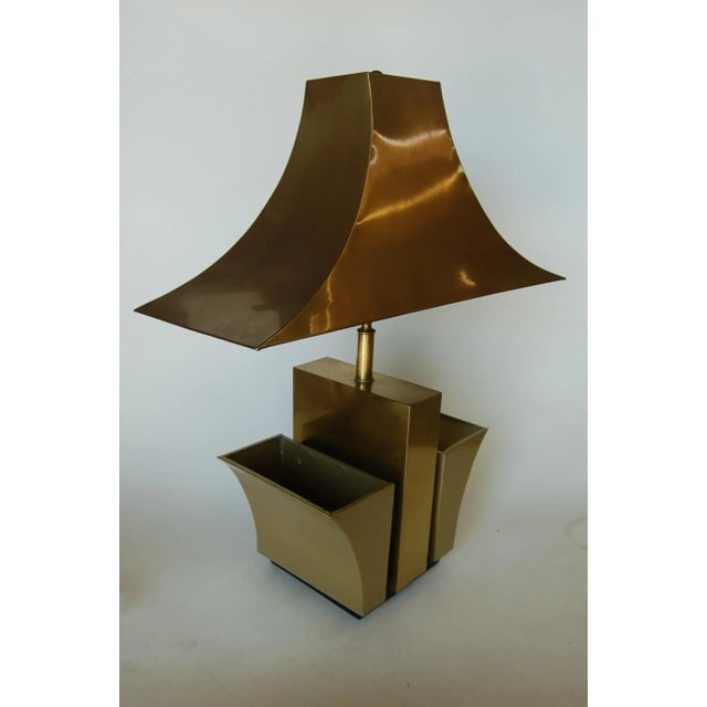 Brass Pagoda Table Lamp W/ Double Planter - 4