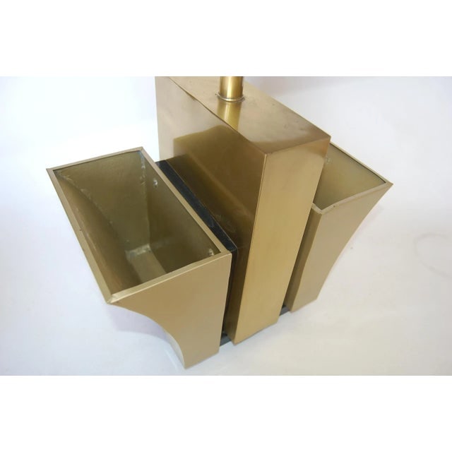Brass Pagoda Table Lamp W/ Double Planter - 5