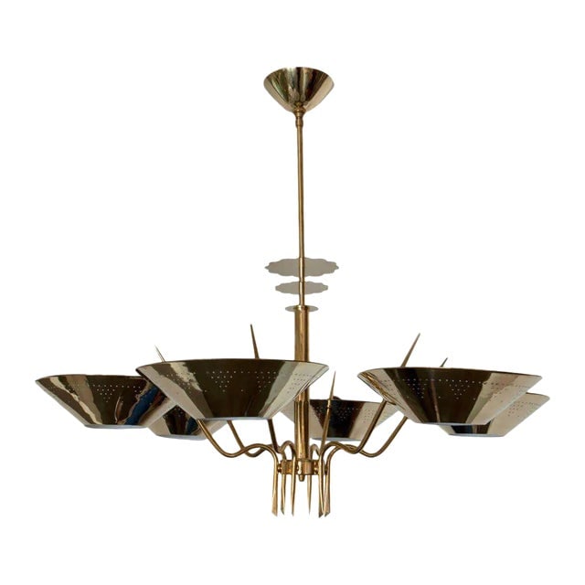 Custom Six-Arm Austrian Chandelier, Circa 1950 (1 of 7)