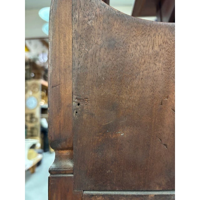 Antique Art Nouveau Mahogany and Floral Marquetry Display Cabinet - 12