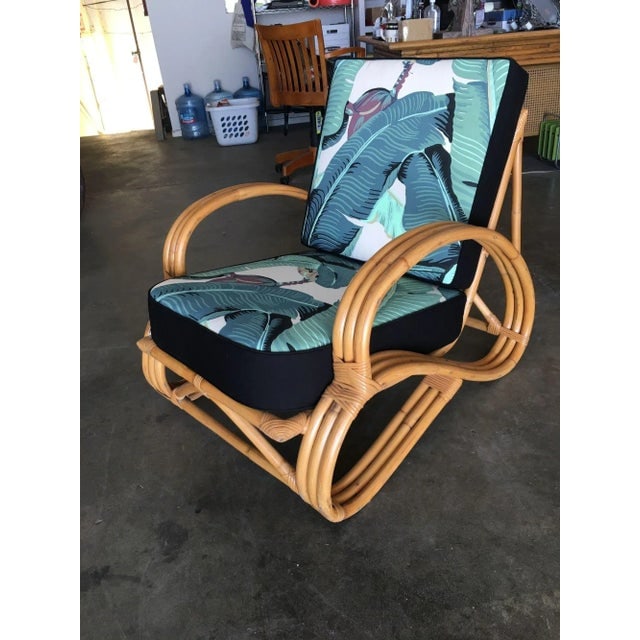 Restored Three-Strand "S-Arm" Rattan Sofa & Lounge Living Room Set - 11
