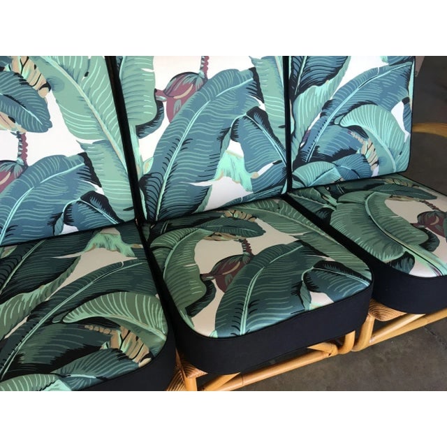 Restored Three-Strand "S-Arm" Rattan Sofa & Lounge Living Room Set - 5